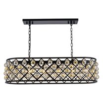 1216 Madison Collection Pendant Lamp L:40in W:13in H:15in Lt:6 Mocha Brown Finish Royal Cut Golden Teak (Smoky)