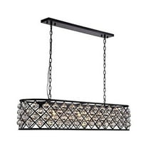 1216 Madison Collection Pendant Lamp L:50in W:13in H:15in Lt:7 Mocha Brown Finish Royal Cut Crystal (Clear)
