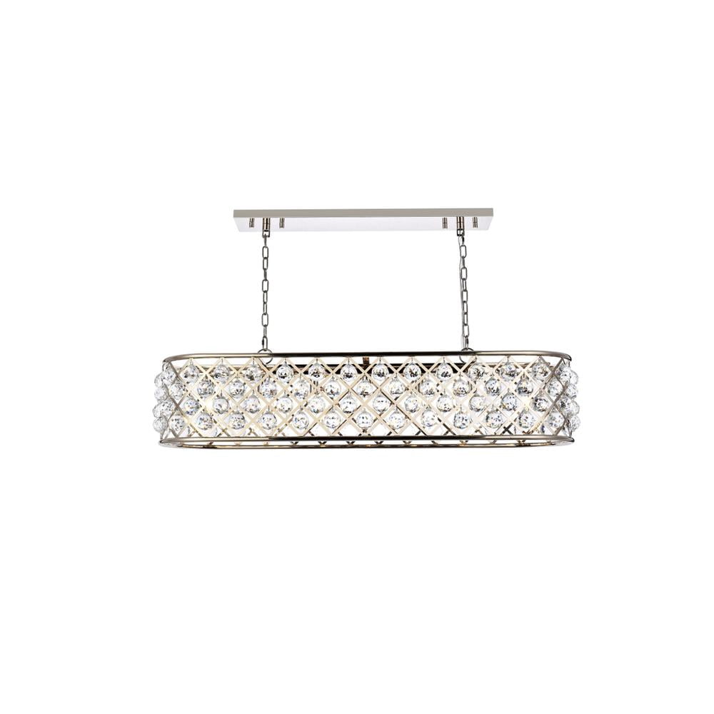 1216 Madison Collection Pendant Lamp L:50in W:13in H:15in Lt:7 Polished Nickel Finish Royal Cut Crystal (Clear)
