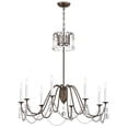 thumbnail image 1 of 12168CHB/CRY Maxim Lighting Plumette - 8 Light Chandelier In Traditional Style-30 Inches Tall and 36 Inches Wide-Chestnut Bronze Finish, 1 of 2