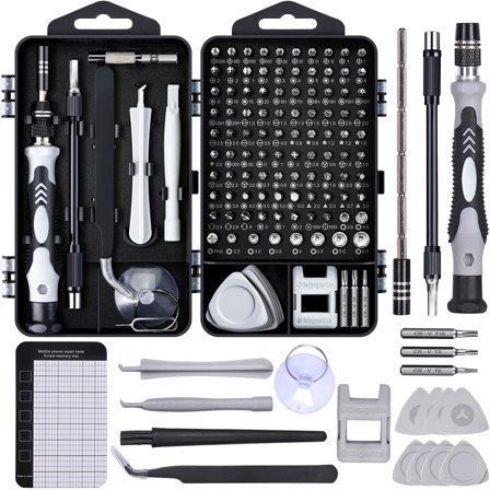 122 in 1 Precision Computer Screwdriver Kit, Laptop Screwdriver Sets with 101 Magnetic Drill Bits, Computer Accessories, Electronics Tool Kit Compatible for Tablet, PC, iPhone, PS4 Repair