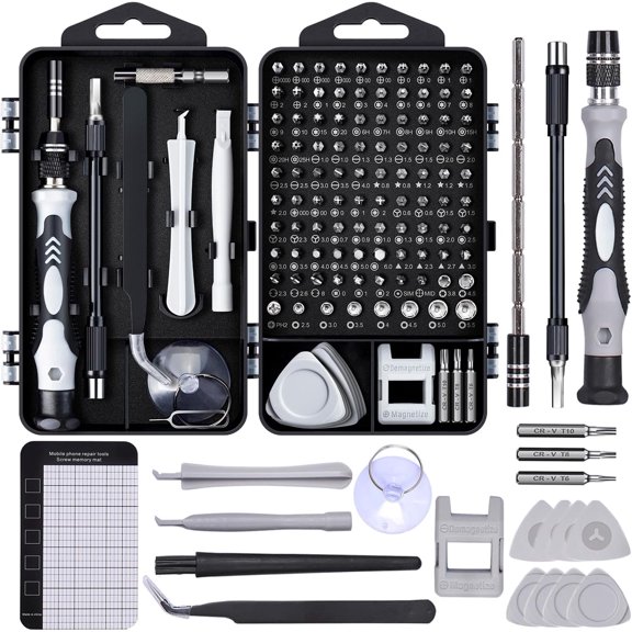 122 in 1 Precision Computer Screwdriver Kit, Laptop Screwdriver Sets with 101 Magnetic Drill Bits, Computer Accessories, Electronics Tool Kit Compatible for Tablet, PC, iPhone, PS4 Repair