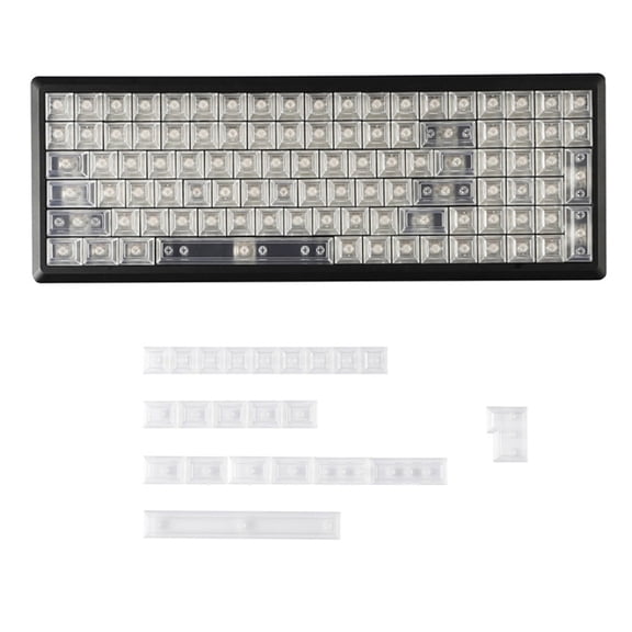 122 Keys Keycaps Translucent with Backlighting DSA Keycaps Wordless For Mechanical Keyboard Switches Keycap Set