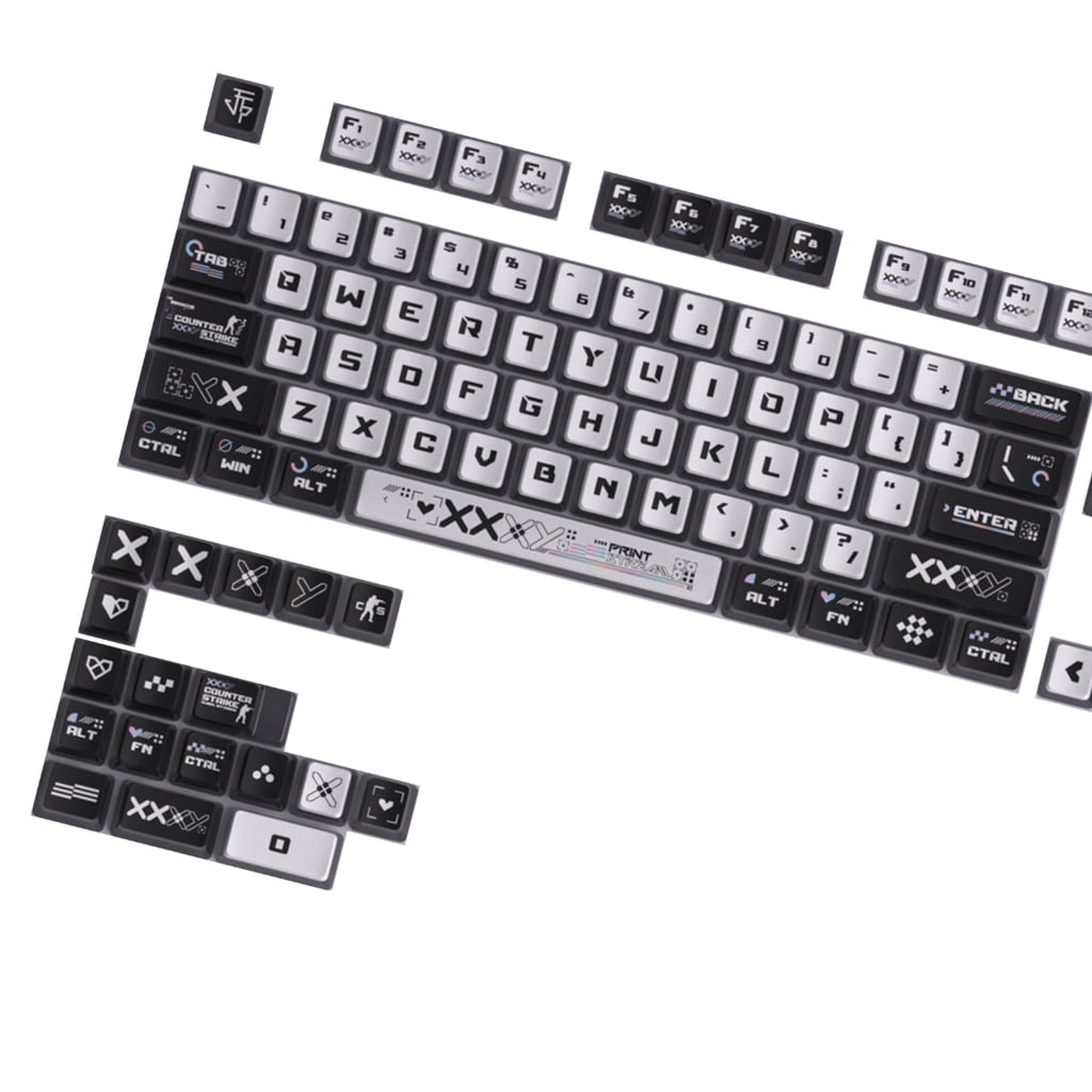 122 Puddings Keycaps Set Wear Seamlessly Installation Color Light Enhances For Mechanical Keyboards