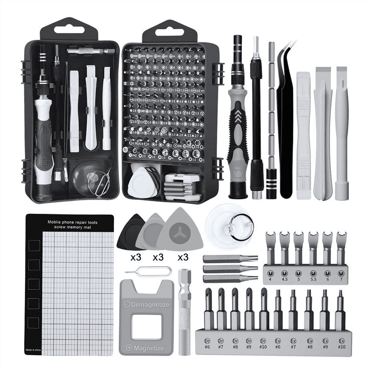 122-in-1 Magnetic Laptop Screwdriver Kit,Precision Screwdriver Set,Computer  Repair Kit Hand Tools Hex Screw Driver Tool,1 * Screwdriver Kit,Black \u0026 ..., image size:1200x1200