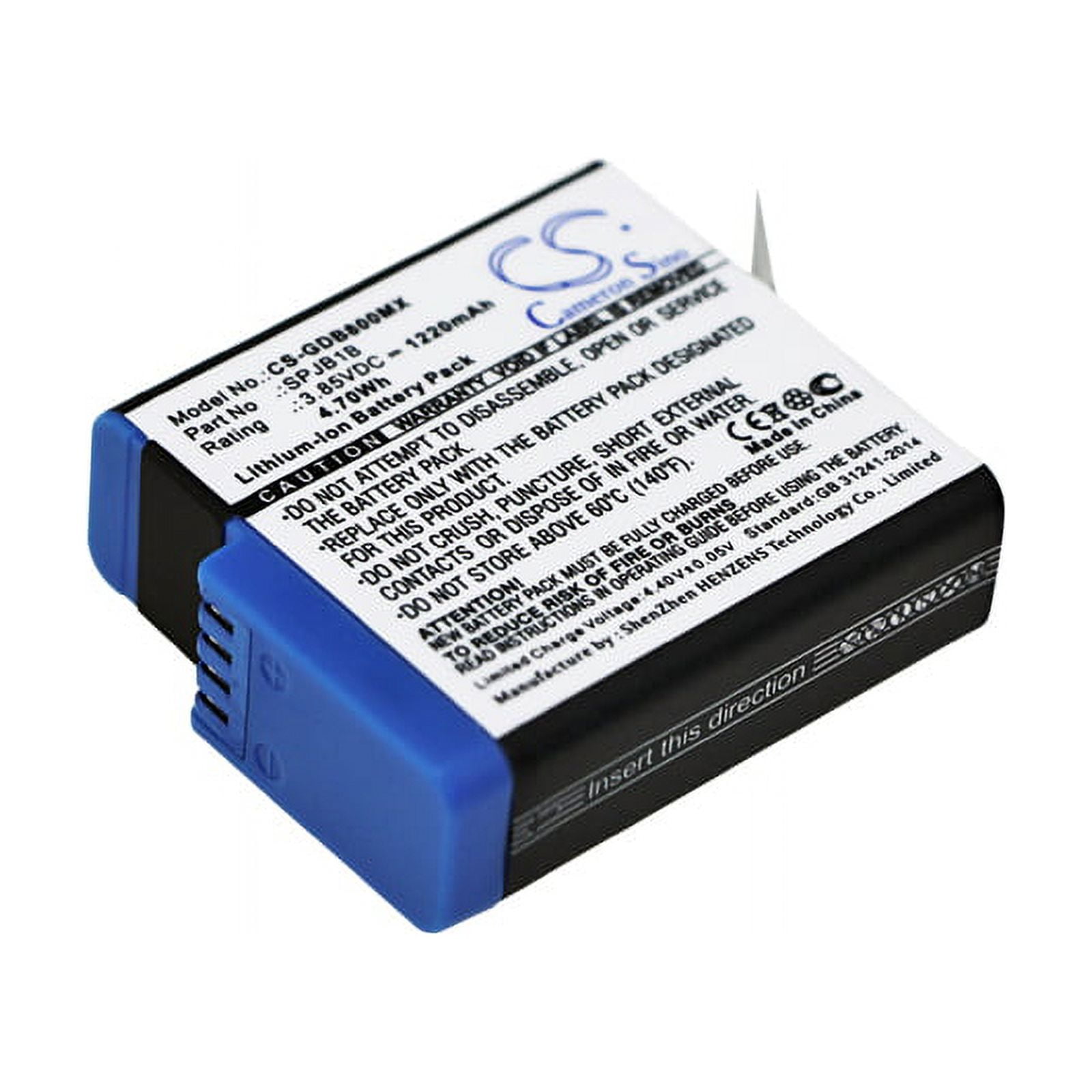 AHDBT-801 1220mAh Batterie Rechargeable Pour GoPro Hero 8/7/6/5