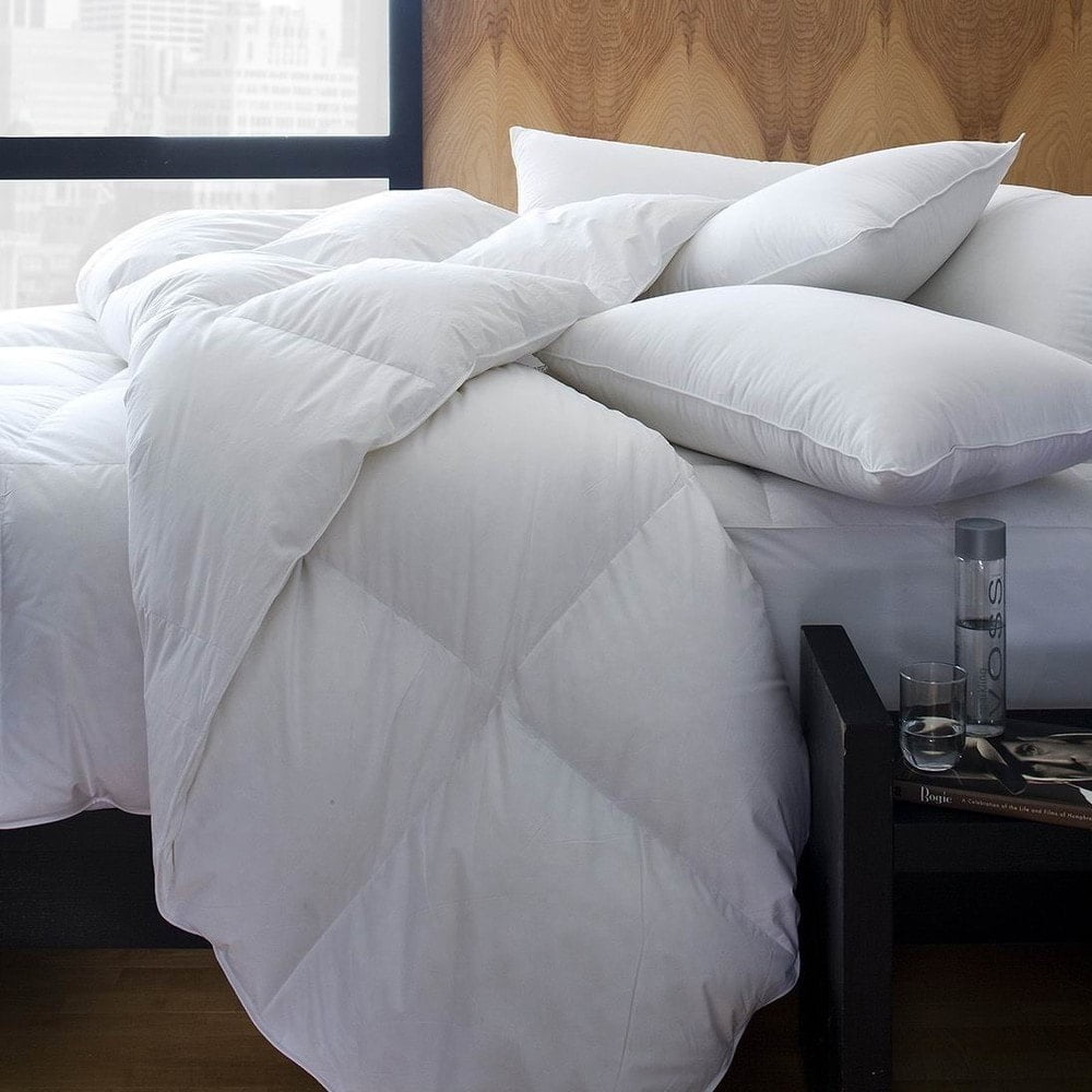 Full White Cotton Sateen Down Comforter