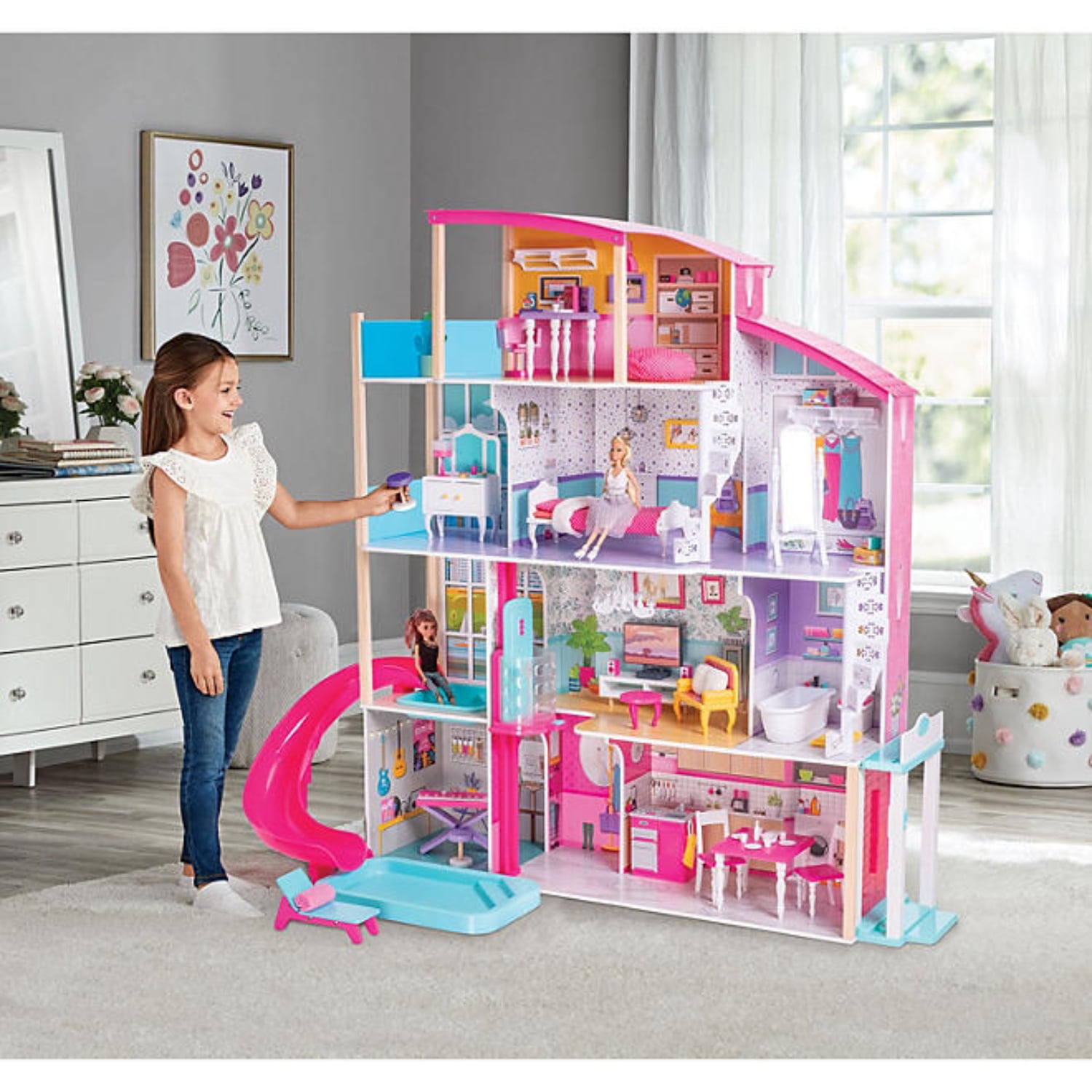 Member's Mark Large 12215DC Beachside Dollhouse with Member's Mark Large 12215DC Beachside Dollhouse with