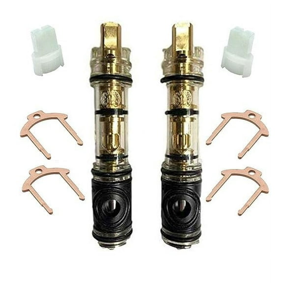 1225 1225B Dual-Seal Cartridge Replacement Kit (2 Pack)- Fits Single Handle Faucets/Showers, Brass Internal Shaft
