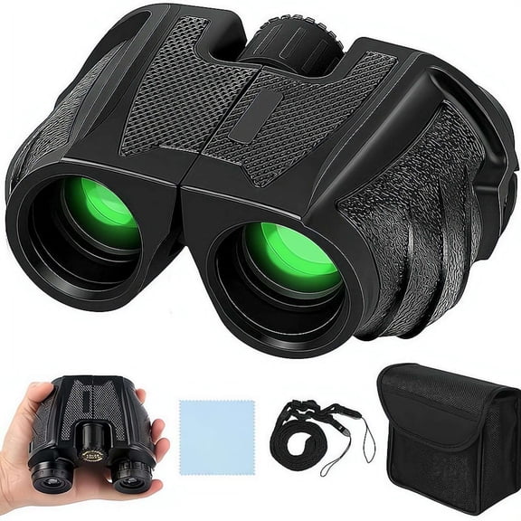 1225 Compact Binoculars for Adults, HD High Powered Professional Binoculars,Easy Focus,Wide View,High Powered Large Eyepiece WaterproofBinoculars,for Bird Watching,Hiking,Travel and Sport Games