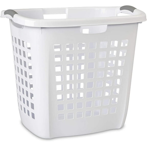 12258004 19-7/8"WHT Carry Hamper, White