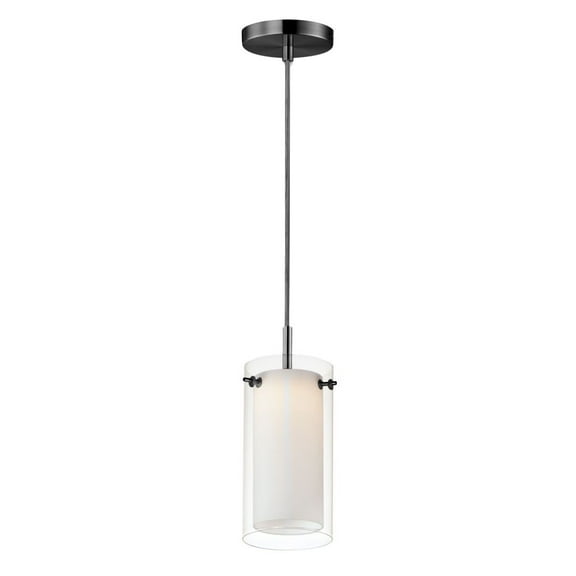 12289CLSWBK Maxim Lighting Duo - 10.75 Inch 9W 1 LED Mini Pendant-Black Finish    -Traditional Installation