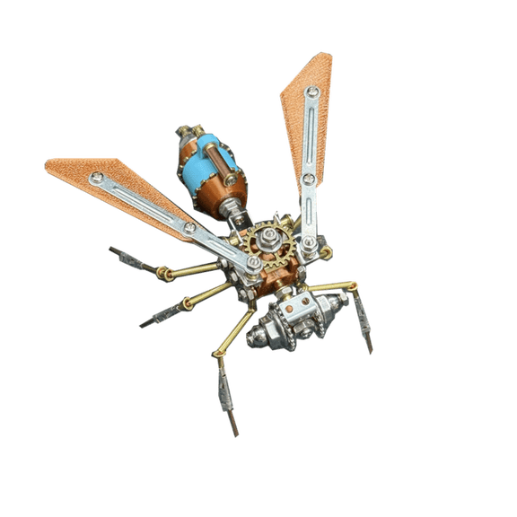 122PCS Shielded Winged One A 3D Metal Model, Steampunk Winged Insect Assembly Puzzle Kits, Mechanical Display Collectible Adults