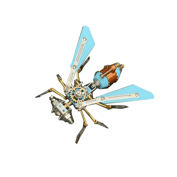 122PCS Shielded Winged One B 3D Metal Model, Steampunk Winged Insect Assembly Puzzle Kits, Mechanical Display Collectible Adults