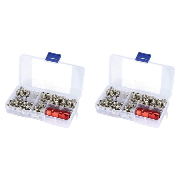 122Pcs Grease Fitting Pack M6/M8/M10 Metal Nipple Mechanical Lubrication Part Assortment Kits