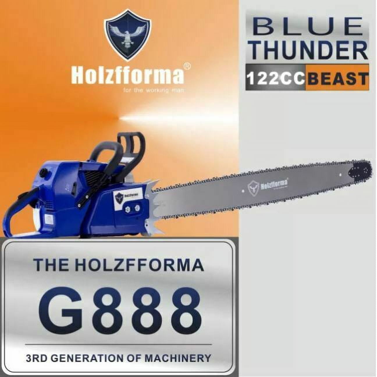 122cc Holzfforma Blue Thunder G888 MS880 088 Chainsaw 42 Bar and Chain Included