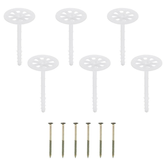 122mm Perforated Insulation Pins, 30 Pack Insulating Nails Plastic Expansion Bolt for Fixing Foam Boards