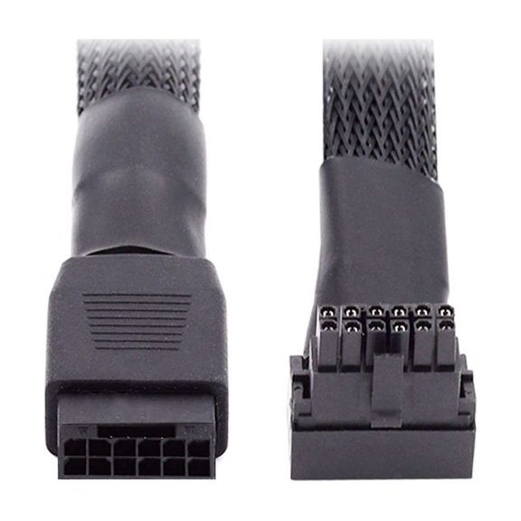 123.0-5.0 Power Module Cable Male to Female Bent 90 Degrees Extension 17, Compatible with 308030901612+4 Graphics Cards