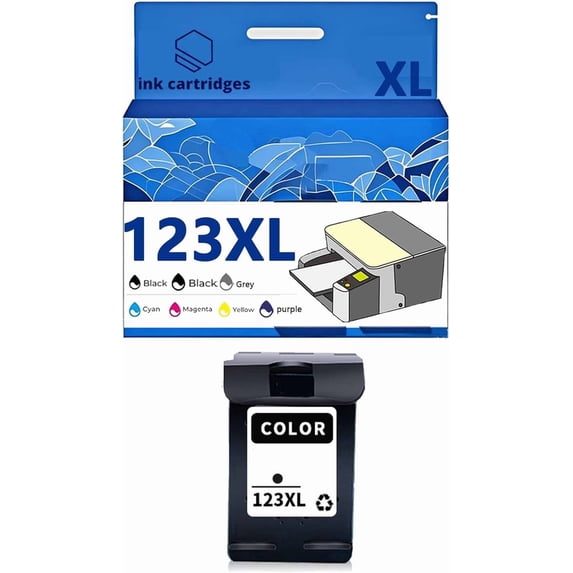 123 123XL F6V19AE F6V18AE Ink Cartridges Compatible for 1110 1111 1112 2130 2132 2134 3830 3831 3832 3834 Printers, Leak-Proof Design Crisp Printing, Home & Office Use