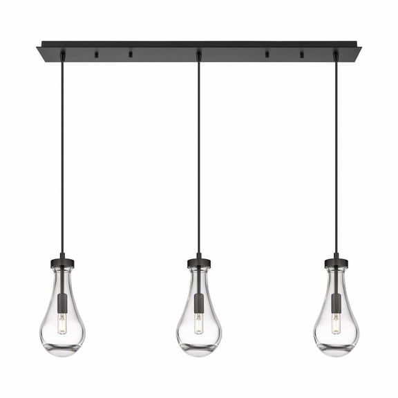 Innovations Lighting - Owego - 3 Light Cord Hung Linear Pendant In Art Deco