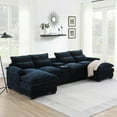 thumbnail image 1 of Modern U-shaped Sectional Sofa with Chenille Fabric and 6-Seat Capacity,123*55" for Living Room, 1 of 23
