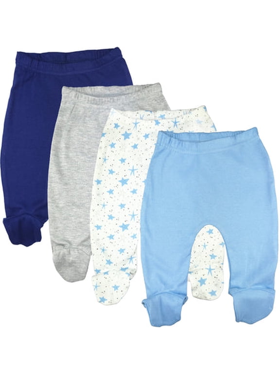 Baby 100% Cotton Infant Pants with Footies 100% Cotton Unisex Boys Girls Multipacks