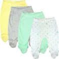 thumbnail image 1 of 123 Bear Baby 100% Cotton Infant Pants with Footies 100% Cotton Unisex Boys Girls Multipacks, 1 of 4