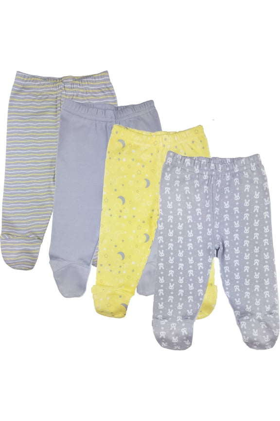 Baby 100% Cotton Infant Pants with Footies 100% Cotton Unisex Boys Girls Multipacks