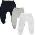 thumbnail image 1 of 123 Bear Cotton Spandex Baby Pants with feet / Baby leggings with footies 3 Pack, 1 of 4