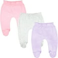 thumbnail image 1 of 123 Bear Cotton Spandex Baby Pants with feet / Baby leggings with footies 3 Pack, 1 of 4
