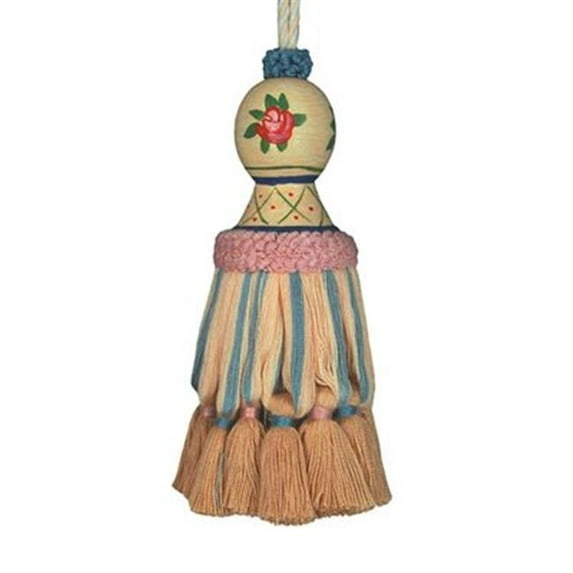 123 Creations C202Y Laura-Yellow hand painted tassel