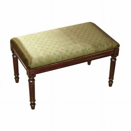 123 Creations C692BC Dragonfly-Green Fabric Upholstered Bench