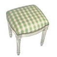 thumbnail image 1 of 123 Creations C699WFS Plaid-Green Fabric Upholstered Stool, 1 of 1