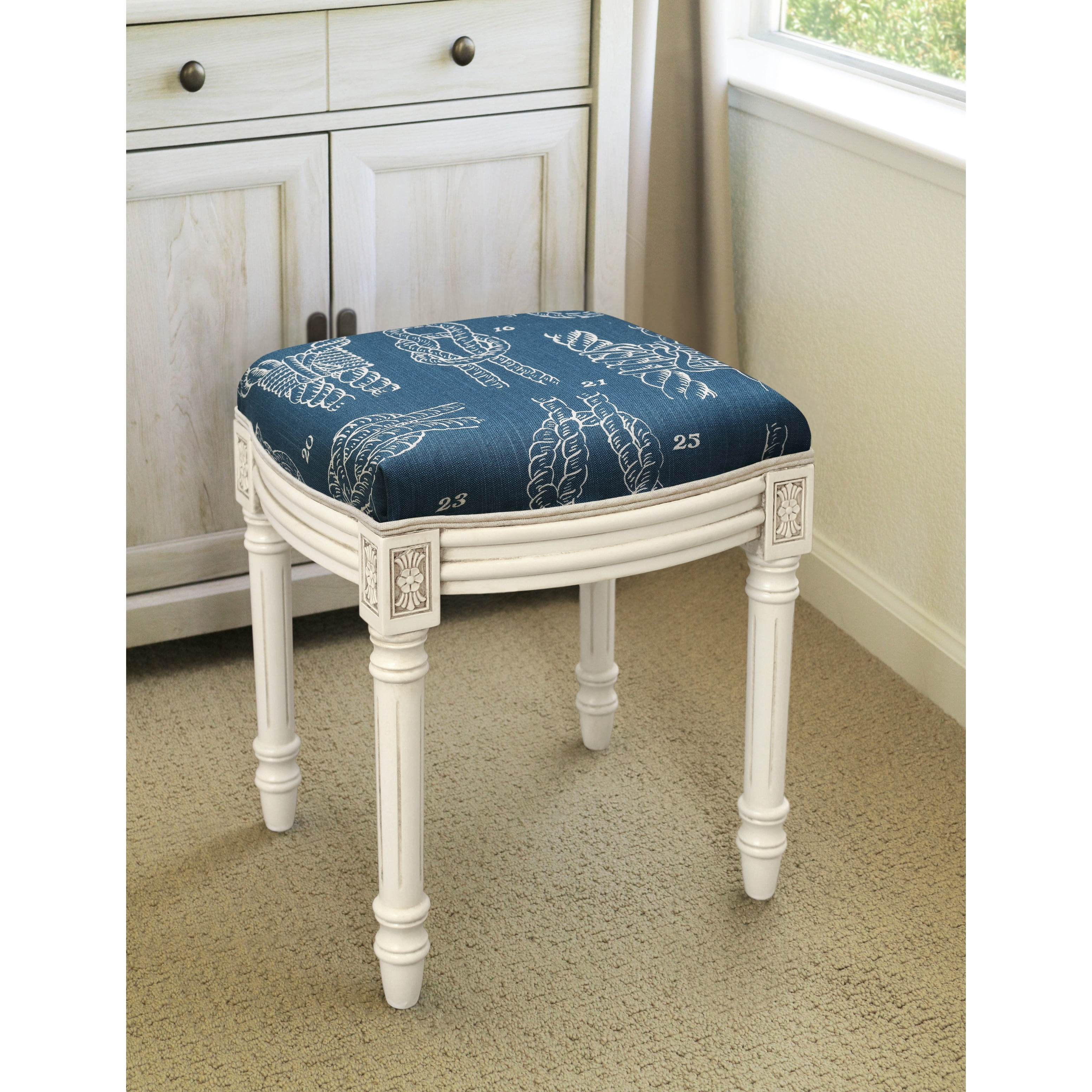 Vintage Boho Carved Knot Low Stool | Chairish