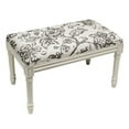 thumbnail image 1 of 123 Creations WBC095XXGY Grey Toile Upholstered Wooden Bench, Antique White, 1 of 1