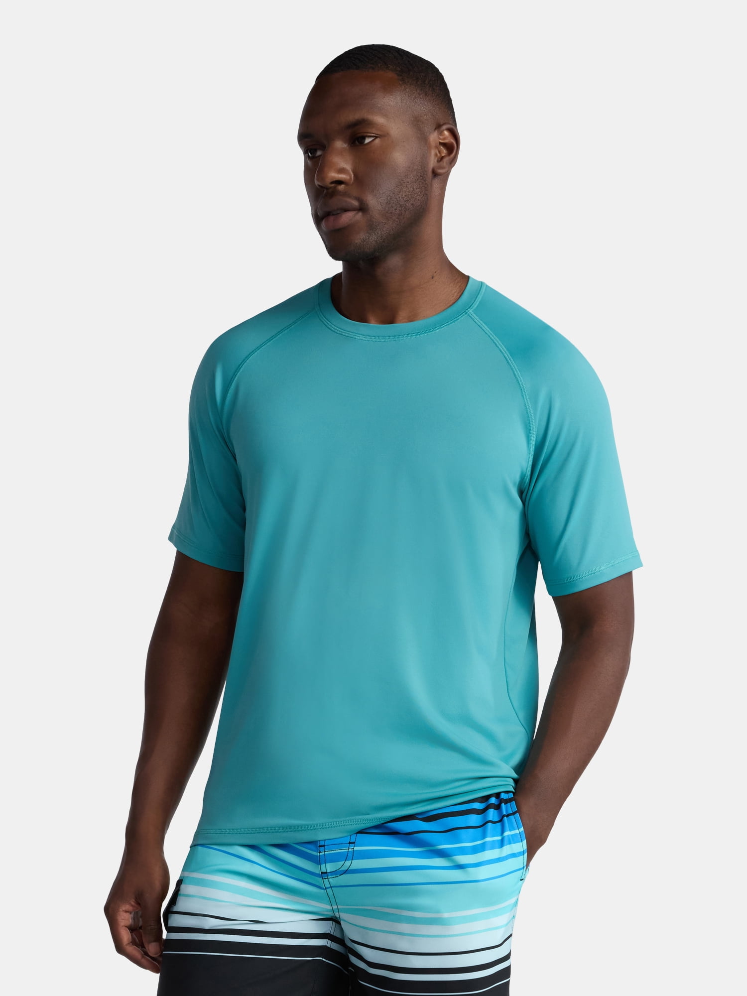 George Men's & Big Men's Short Sleeve Sun Shirt with UPF50+, Sizes S-3XL