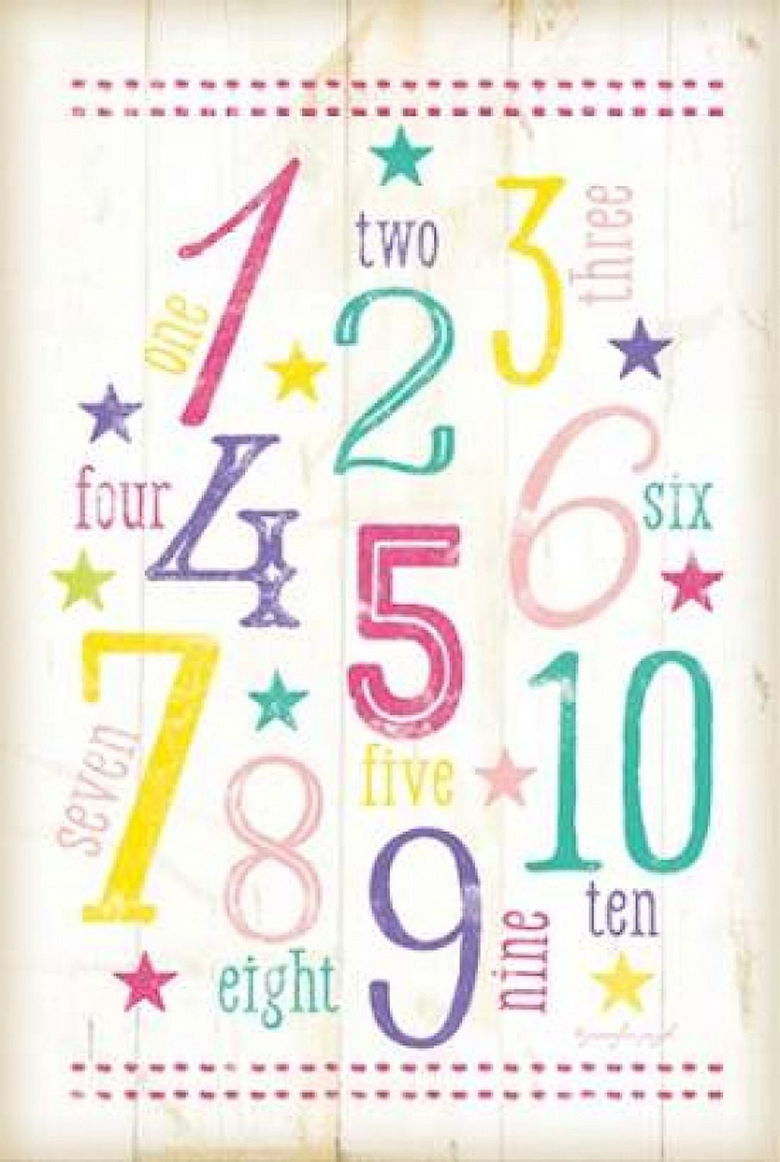 123 Girl Canvas Art - Jennifer Pugh (12 x 18)