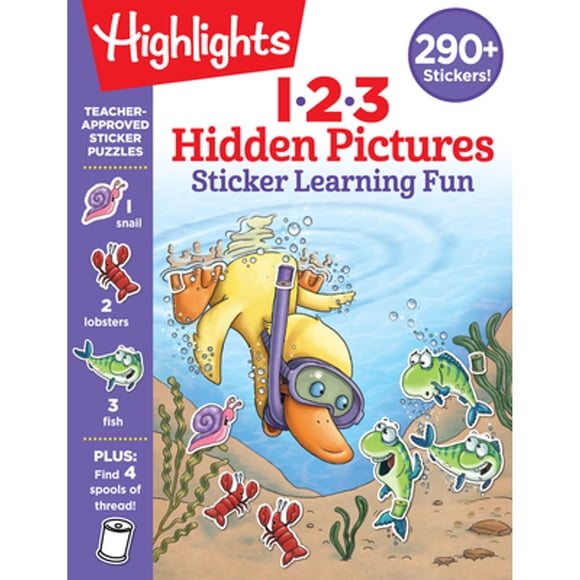 Pre-Owned 123 Hidden Pictures Sticker Learning Fun (Paperback) 1644721856 9781644721858