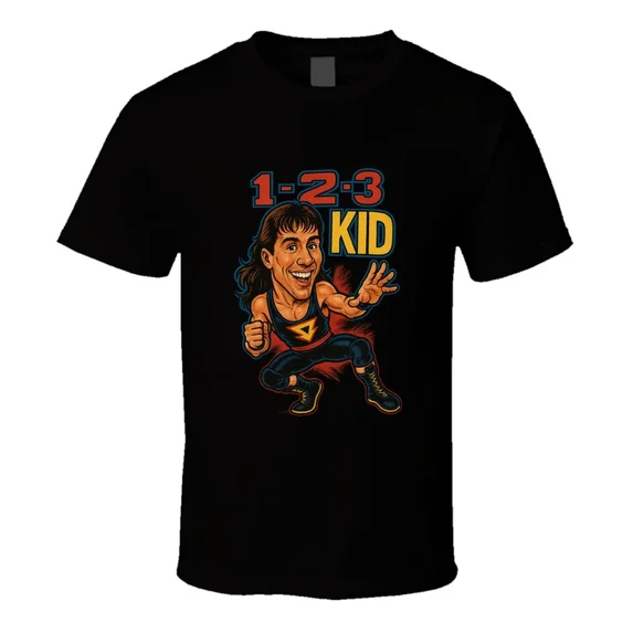 123 Kid Retro Wrestling Caricature T Shirt