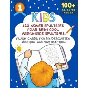 123 N mer Spultsjes Foar Bern Cool Wiskundige Spultsjes Flash Cards for Kindergarten Addition and Subtraction Big book , Paperback