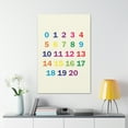 thumbnail image 1 of 123 Numbers Sign on Canvas, 1 of 7