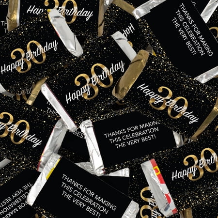 102 Pcs 30th Birthday Candy Party Favors Hershey's Miniatures Chocolate - No Assembly Required