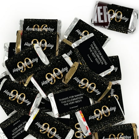 102 Pcs 90th Birthday Candy Party Favors Hershey's Miniatures Chocolate - No Assembly Required