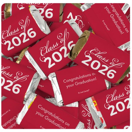 102 Pcs Red Graduation Candy Favors Class Of 2026 Wrapped Miniatures (1.8lb Bag)
