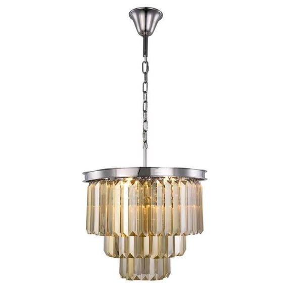 1231D20PN-GT-RC 20.5 x 20 in. Sydney 9 Light Polished Nickel Chandelier