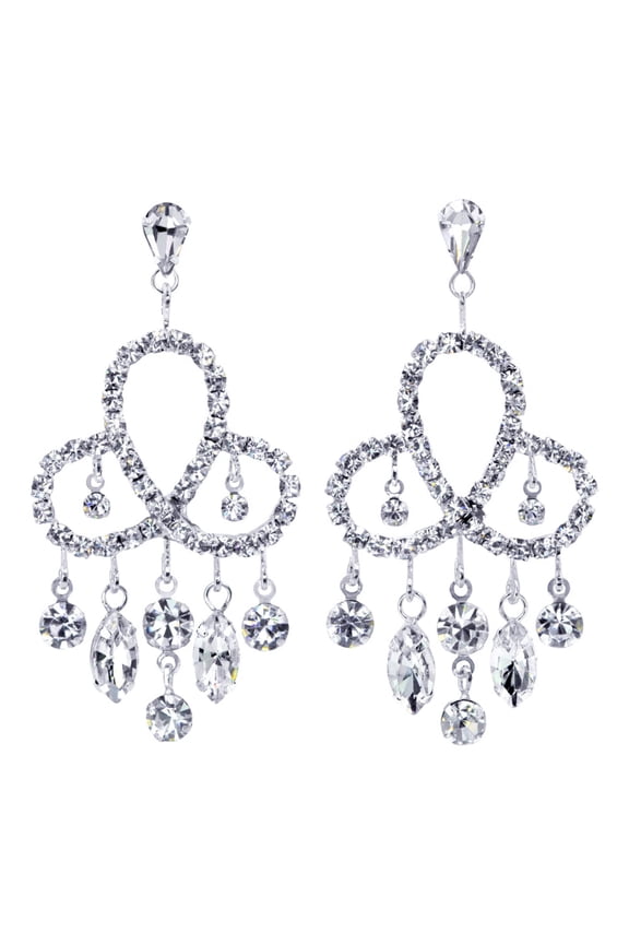 #12326 Elegant Pretzel Drop Chandelier Earring