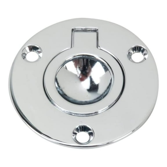1232DP1CHR Round Flush Ring Pull - 1-5/8" Zinc Alloy Cabinet Pulls - Furniture Hardware Replacement - Easy Install Door Pulls for Cabinets & Drawers Chrome 1 5/8-Inch