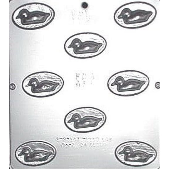 1233 Duck on Plaque Chocolate Candy Mold