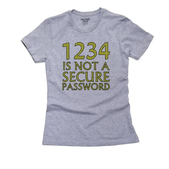 1234 Is Not A Secure Password - PC IT Support Women's Cotton Grey T-Shirt