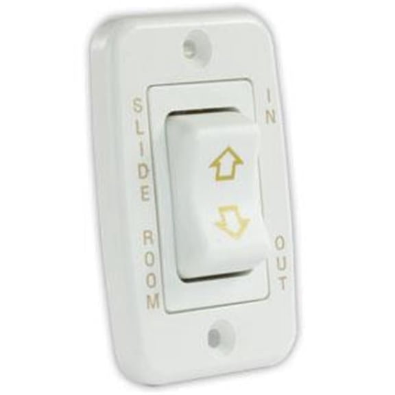 12345 Dc Power Single Slide-Out Switch - White